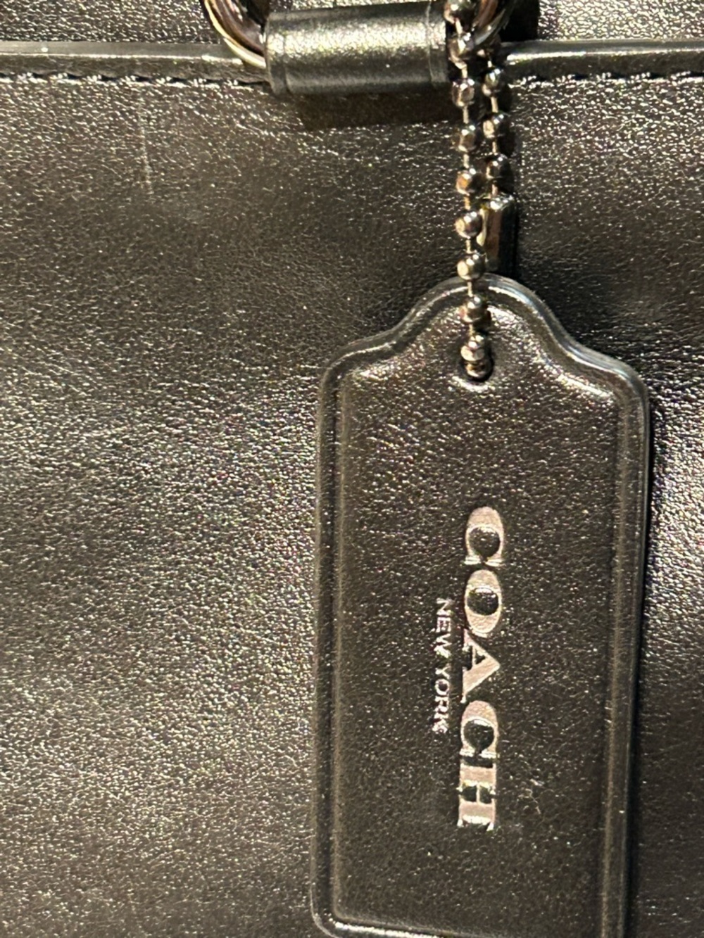 Coach Black Leather Coach Mercer 30 satchel with crossbody strap. - Picture 3 of 8